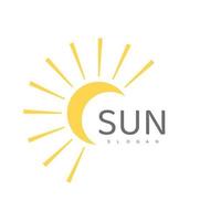 Sun Logo Template, Icon Design Illustration vector