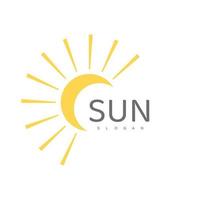 Sun Logo Template, Icon Design Illustration vector