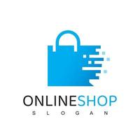 logotipo de la tienda online vector