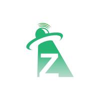 Ufo catch letter Z icon design illustration vector