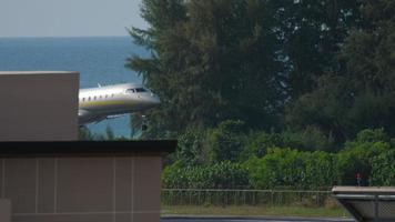 Private Jet landing in Phuket video