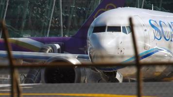 Airliner taxiing for departure video