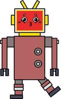 lindo robot de dibujos animados vector