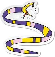 sticker of a cartoon poisonous snake vector