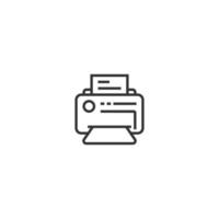 Printer line icon. linear style sign for mobile concept and web design. Outline vector icon. Symbol, logo illustration. Vector graphic