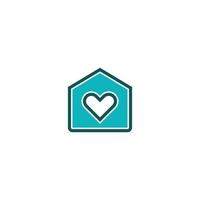 Love home line icon. linear style sign for mobile concept and web design. Outline vector icon. Symbol, logo illustration. Vector graphic
