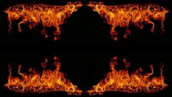 Flame Flame Texture For Strange Shape Fire Background Flame meat that is burned from the stove or from cooking. danger feeling abstract black background Suitable for banners or advertisements. photo