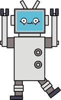 cute cartoon robot vector