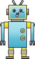 gradient shaded cartoon robot vector