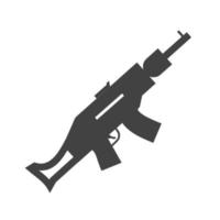 icono de glifo de pistola negro vector