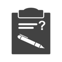 Solving Question Glyph Black Icon vector