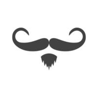 Moustache I Glyph Black Icon vector