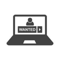 Employee Wanted Glyph Black Icon vector