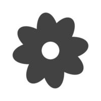 Flower Glyph Black Icon vector