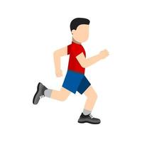 Running Person Flat Multicolor Icon vector