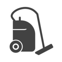 Vaccum Cleaner Glyph Black Icon vector