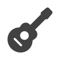 Guitar Glyph Black Icon vector