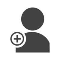 Create User Glyph Black Icon vector
