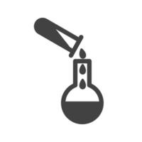 Pouring Chemical Glyph Black Icon vector