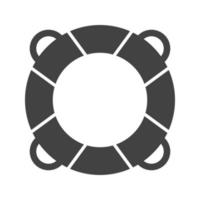 Life Saving Tube Glyph Black Icon vector