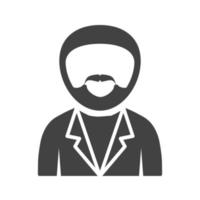 Man in Tuxedo Glyph Black Icon vector