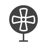 Electric Fan Glyph Black Icon vector