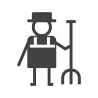 Gardener Glyph Black Icon vector