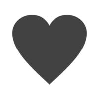 Heart Glyph Black Icon vector