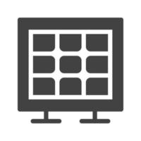 Solar Panel II Glyph Black Icon vector