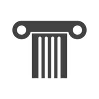 Pillar Glyph Black Icon vector