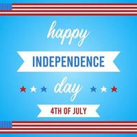 simple poster with american flag for american independence day celebration on july 4th vector