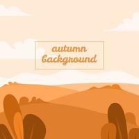 fondo de pradera de otoño adecuado para publicación en redes sociales sobre otoño vector