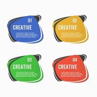 set of simple infographic elements templates with multiple colors and with flat design vector