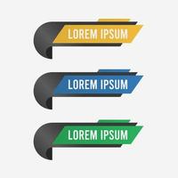 simple ribbon banner set for business tag vector