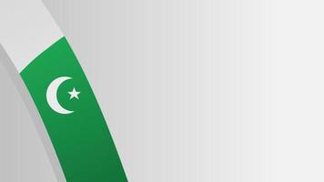 blank background with pakistan flag ribbon vector