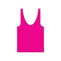 eps10 pink vector tank top solid icon or logo in simple flat trendy modern style isolated on white background