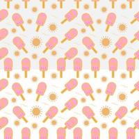 summer ice cream  seamless pattern vector