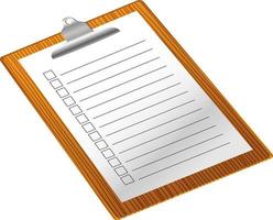 Clip board with notepad vector