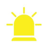eps10 icono de sirena de vector amarillo o logotipo en estilo moderno plano simple aislado en fondo blanco
