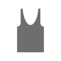 eps10 grey vector tank top solid icon or logo in simple flat trendy modern style isolated on white background