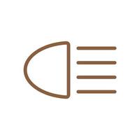eps10 icono de arte de línea de señal de faro vectorial marrón o logotipo en estilo moderno plano simple aislado en fondo blanco vector