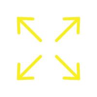 eps10 vector amarillo icono de arte de línea de pantalla completa o logotipo en un estilo moderno plano simple aislado en fondo blanco