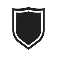 eps10 icono sólido de escudo vectorial negro o logotipo en estilo moderno simple y plano aislado en fondo blanco vector