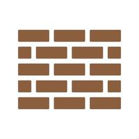 eps10 icono de pared vectorial marrón o logotipo en un estilo moderno plano y sencillo aislado en fondo blanco vector