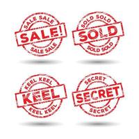 venta de marca, vendido, vector de etiqueta secreta