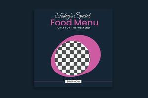 social media post. food social media template. web banner design promo banner, FREE Vector