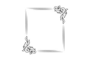flower frame vector, floral hand drawing frame, free vector