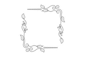 flower frame vector, floral hand drawing frame, free vector