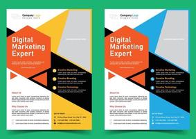 folleto experto en marketing digital vector