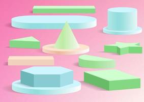 pastel color geometric shape vector